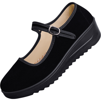 老北京布鞋女新款软底职业黑色