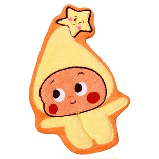 星星人擦手巾挂式可爱大号吸水加厚卫生间手帕洗手小方巾厨房抹布