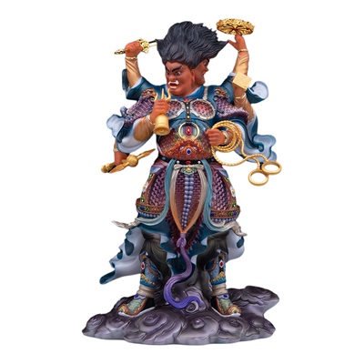 天蓬元帅神像净坛使者天神北极四圣都统大元帅佛像汉白玉家用摆件