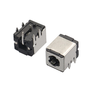 DC-007B电源插座 DC-007B 5.6x2.1mm带铁壳支架 直流电源插座母座