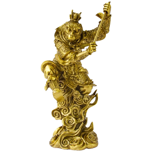 铜孙悟空摆件黄铜齐天大圣斗战胜佛铜像客厅办公室铜猴工艺品