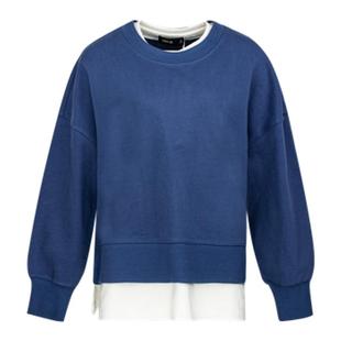 HAVVA慵懒松弛感廓形假两件卫衣宽松显瘦女士上衣2026春季V3-2919