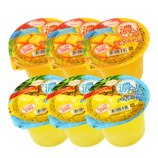 Tarami原装进口香浓系列0卡果冻芒果味菠萝味休闲小零食290g*6杯