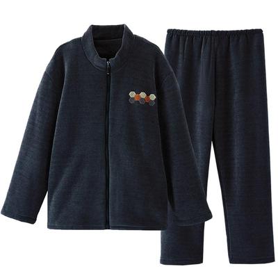 睡衣男冬季珊瑚绒加厚加绒保暖男款秋冬款法兰绒可外穿家居服套装