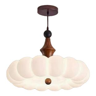 中古vintage吊灯南瓜卧室灯复古奶油全光谱护眼儿童房简约餐厅灯