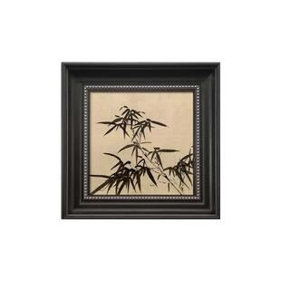 中古风竹子兰花两联组合装饰画床头玄关复古高级感挂画卧室床头画