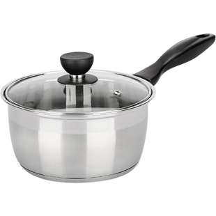 顺达汤锅304不锈钢加厚复底美式奶锅宝宝辅食小锅煮方便面锅16cm