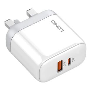 LDNIO力德诺45W英规充电器pd快充头双口充电头适用iphone17pro华为三星耳机Switch游戏机平板旅行港版充电头