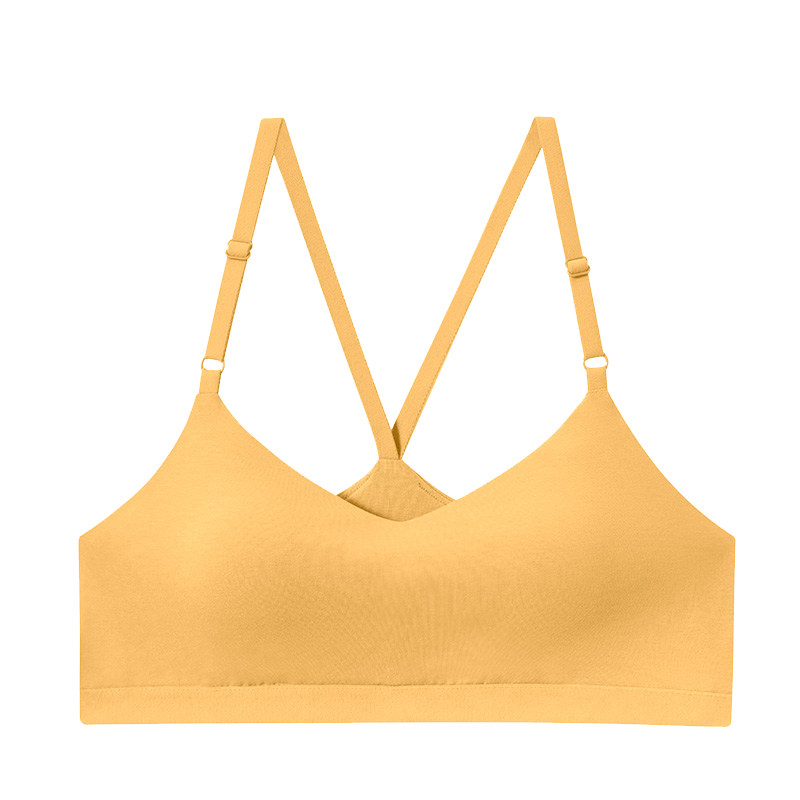 美背内衣女无钢圈小胸聚拢夏季薄款运动文胸一体背心式白黑色抹胸