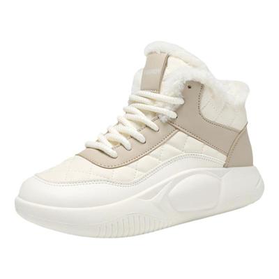 踩屎感真皮棉鞋女加绒运动鞋