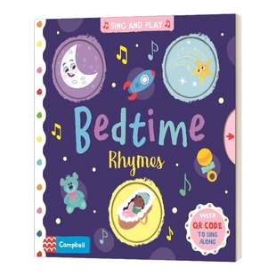 英文原版绘本 睡前童谣 Bedtime Rhymes 绘本 低幼童谣机关操作纸板书 Sing and Play系列 英文版 进口英语原版书籍