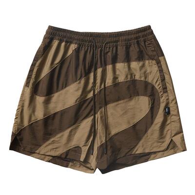 Remedy潮牌海纹尼龙沙滩五分中裤子夏季美式复古运动休闲短裤男