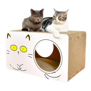 猫抓板猫窝一体大号耐磨不掉屑猫咪房子猫爪板立式猫抓窝纸箱猫窝
