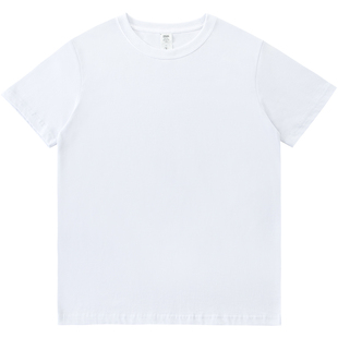 250g重磅t恤姜黄色土黄色纯棉美式体恤打底衫潮流男女情侣短袖夏