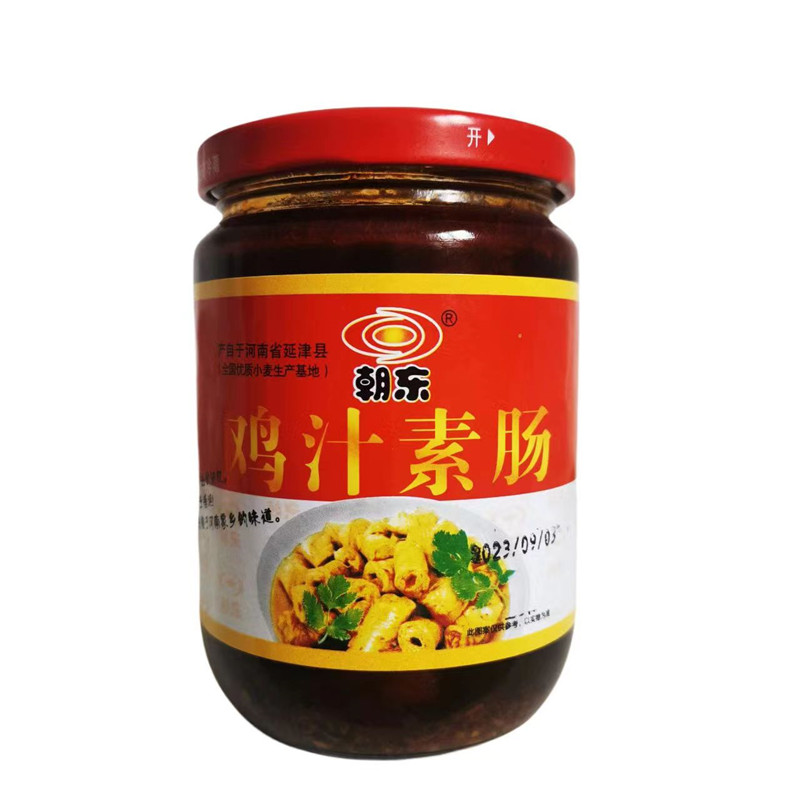 卫辉朝东鸡汁素肠罐头香辣面筋卷红油素食豆制品怀旧特产零食320g