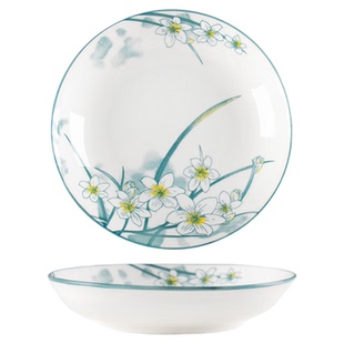 6英寸小盘子菜盘家用陶瓷特别好看的小碟子水果蛋糕深盘甜点盘子