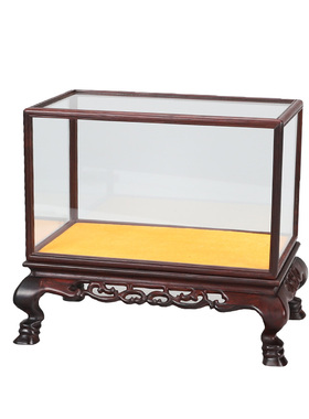 大红酸枝新中式茶空间古瓷展示架