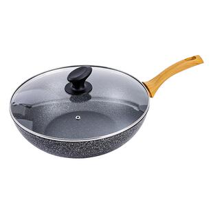 【自营】意大利进口SIRONI黑金矿物颗粒32cm不粘锅炒锅