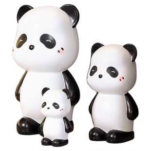 熊猫存钱罐大号新家客厅落地装饰摆件乔迁新居礼物儿童卡通储蓄罐