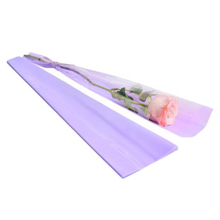 芯苼 单只玫瑰花包装袋opp透明袋单枝花束礼物鲜花包装纸材料塑料