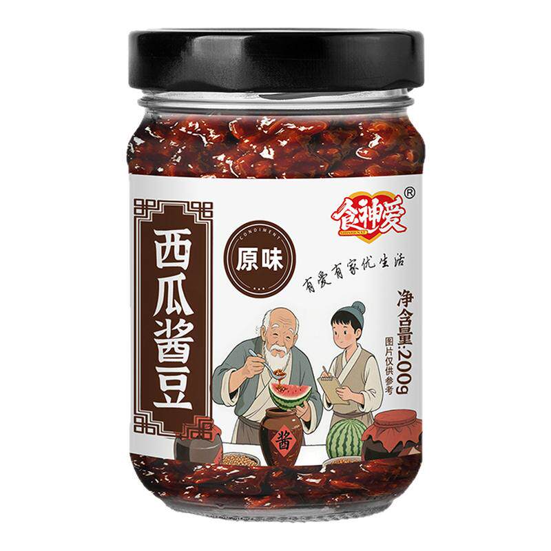 西瓜酱豆河南特产老式酱豆子瓜豆酱农家自制安徽豆瓣酱正宗黄豆酱