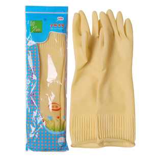 宏富加长牛筋橡胶手套乳胶加厚耐用胶皮防水家务洗碗厨房洗衣清洁