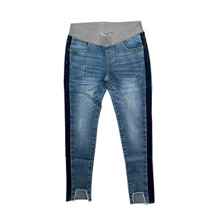 十月妈咪孕妇牛仔裤秋冬外穿加绒怀孕期长裤托腹老爹直筒锥形裤子