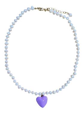 《糖果甜心》爱心吊坠珍珠项链女网红锁骨链小众复古法式甜美春夏