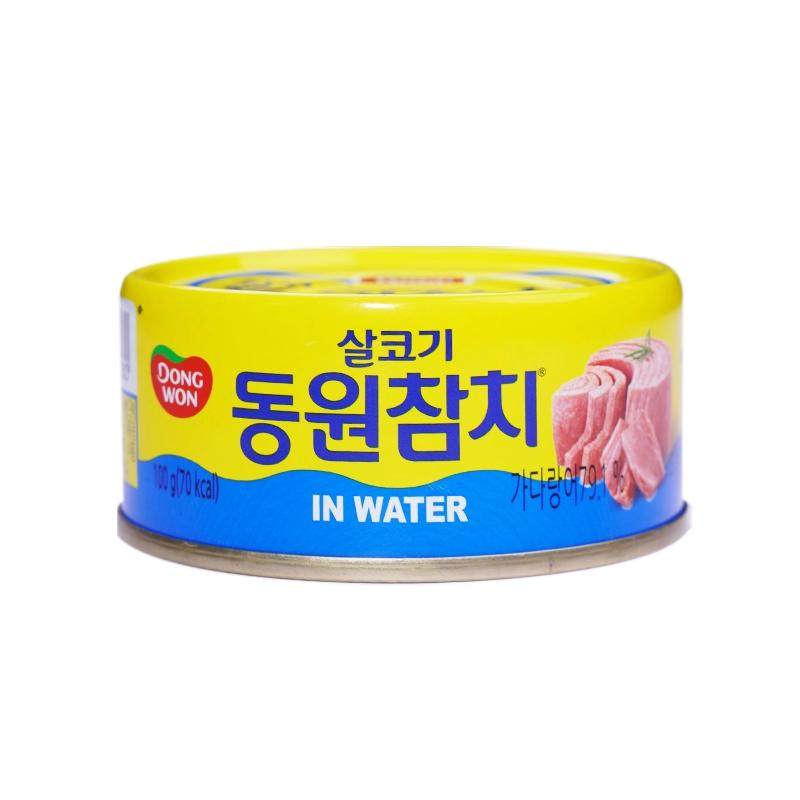 韩国进口东远金枪鱼罐头水浸健身吞拿鱼肉海鲜寿司饭团即食拌饭