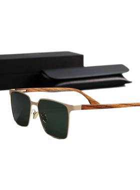 CANKUYZ原创小众设计木质腔调墨镜女防晒紫外线太阳镜偏光眼镜男