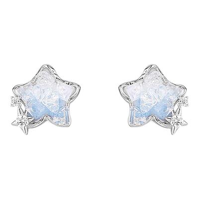 卡蒂罗夜光星澜925银发光耳钉小众设计生日礼物2025新爆款送女友