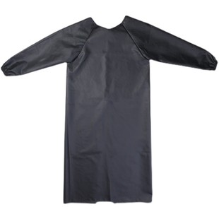 罩衣防水防油加长水产专用工作服男女长袖外套宽松家用厨房皮围裙