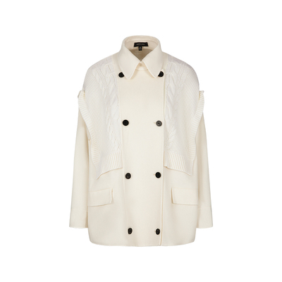 MARYLING米白色毛针织外套