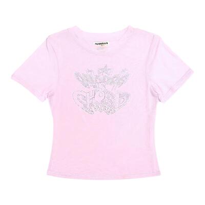 短袖芭比薄水钻网纱男女