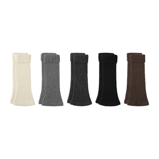 Rougo罗口针织羊毛灰色袜套女堆堆袜保暖秋冬季修饰腿型复古中筒