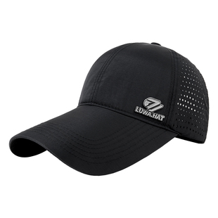 路瓦夏季新款大帽檐防晒帽网眼镂空长舌帽男士户外钓鱼遮阳棒球帽