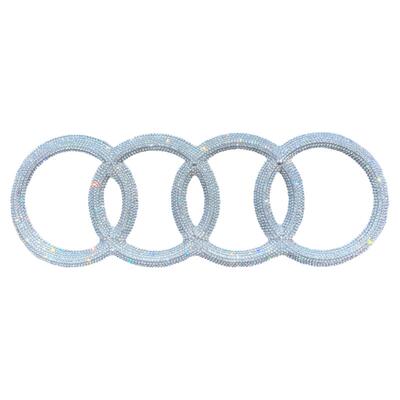 奥迪车标贴闪亮防水防晒水晶钻贴