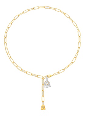 气质高级百搭圣诞铃铛项链