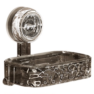 吸盘波纹肥皂盒壁挂式免打孔双层家用浴室高档卫生间香皂收纳盒