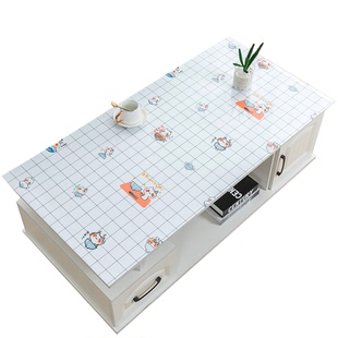 不透明茶几桌布防水防油免洗防烫餐桌垫家用塑料茶几垫北欧桌垫厚