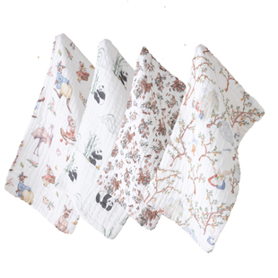 棉域婴儿拍嗝巾口水巾宝宝吐奶垫小长巾新生儿洗澡巾儿童纱布毛巾