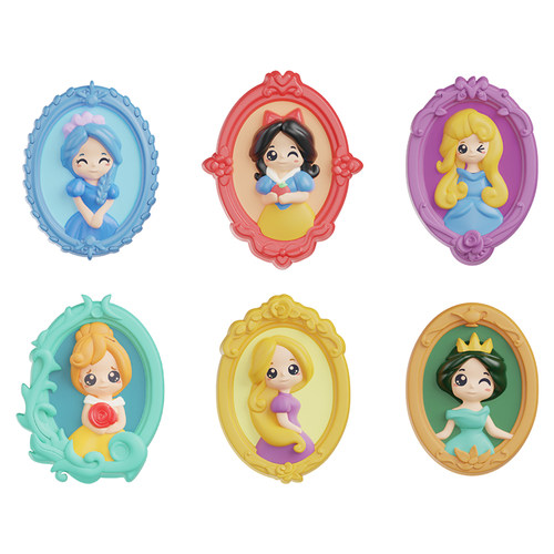 艾蒙岛新年礼物自制公主冰箱贴创意女孩手工diy儿童石膏涂色玩具