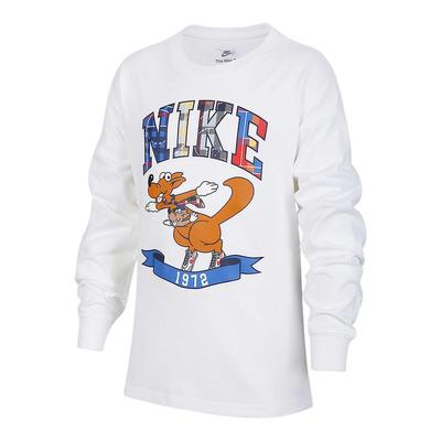 NIKE耐克男女大童长袖T恤秋新款卡通图案印花运动卫衣II0470-100