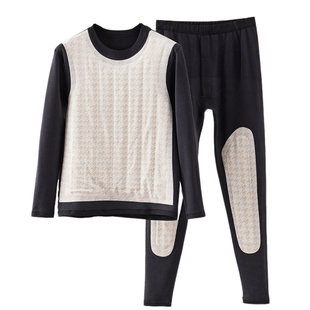 北极绒护膝美利奴羊毛保暖内衣女男士加绒加厚德羊绒秋衣秋裤套装