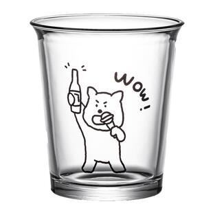 可爱小狗玻璃杯子线条简约ins风咖啡果酒冷饮果汁气泡水杯高颜值