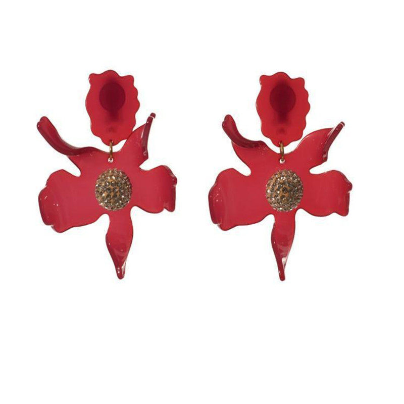 LELE设计师满钻软陶树脂花朵气