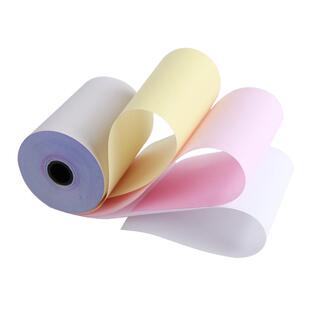 冠华针式收银纸75×60mm三层无碳收银纸商超百货打印纸白红黄三联卷式复写纸针式电脑打印机纸空白凭证双胶纸