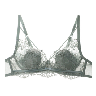 梧桐本色内衣女性感禁欲蕾丝超薄大胸显小薄款聚拢防下垂纯欲文胸