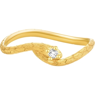 MONOLOGUE独白北纬三十度蛇年18k金金蛇钻石戒指MU455新年礼物