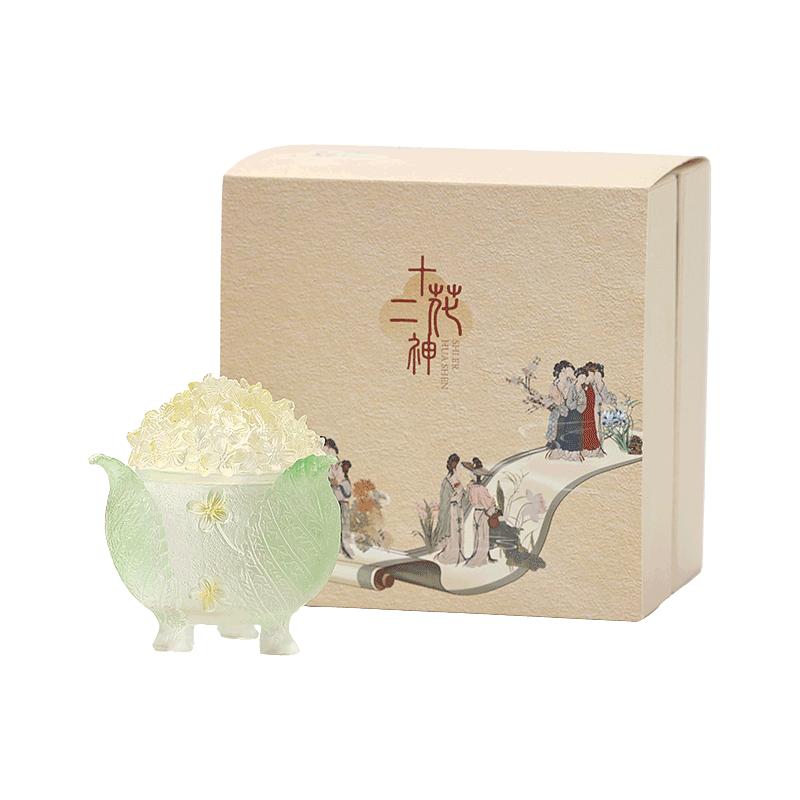 琉璃桂花香炉氛围感高档茶桌摆件